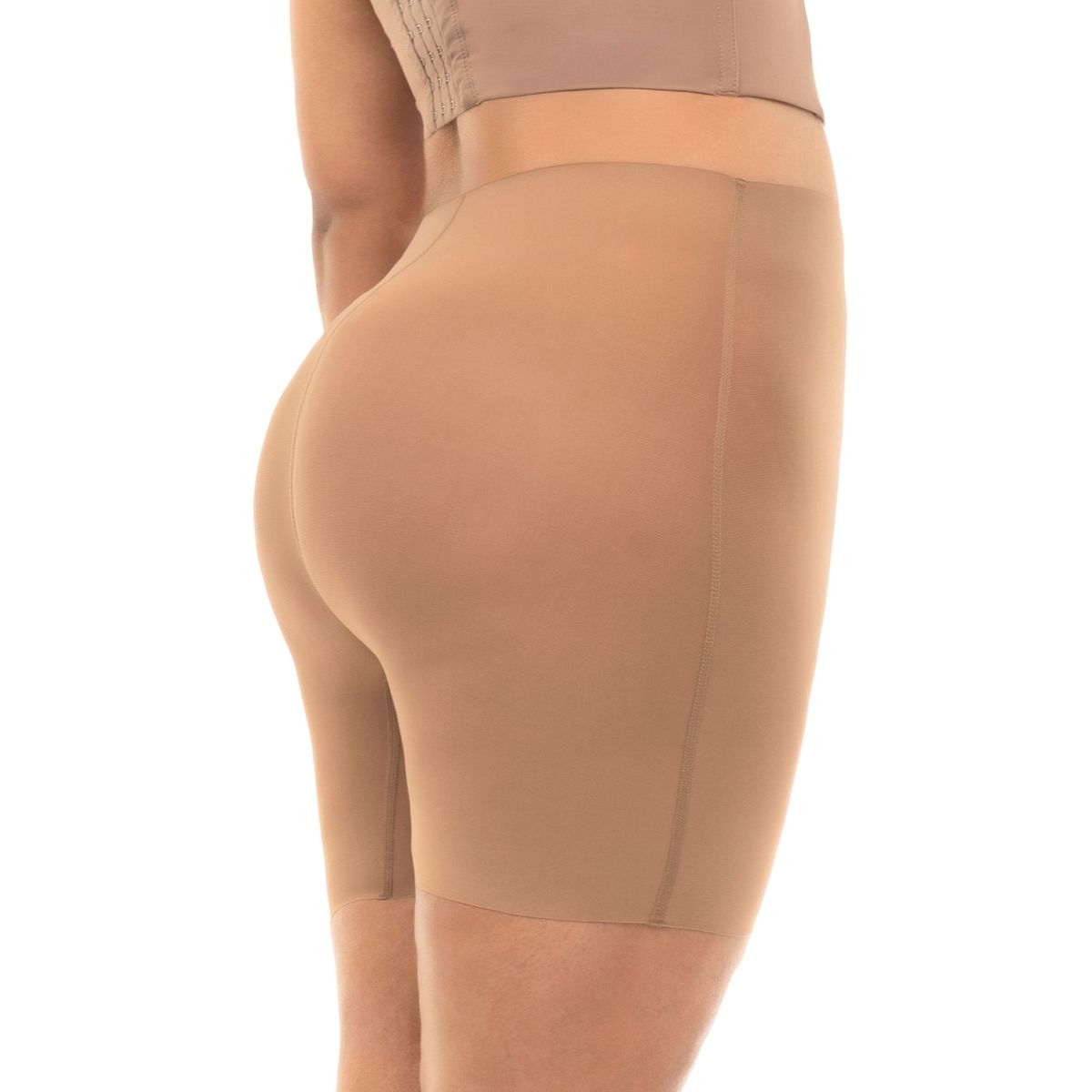 FAJATE - Short tela lisa sin costuras de control medio en abdomen y cintura con efecto invisible en piernas