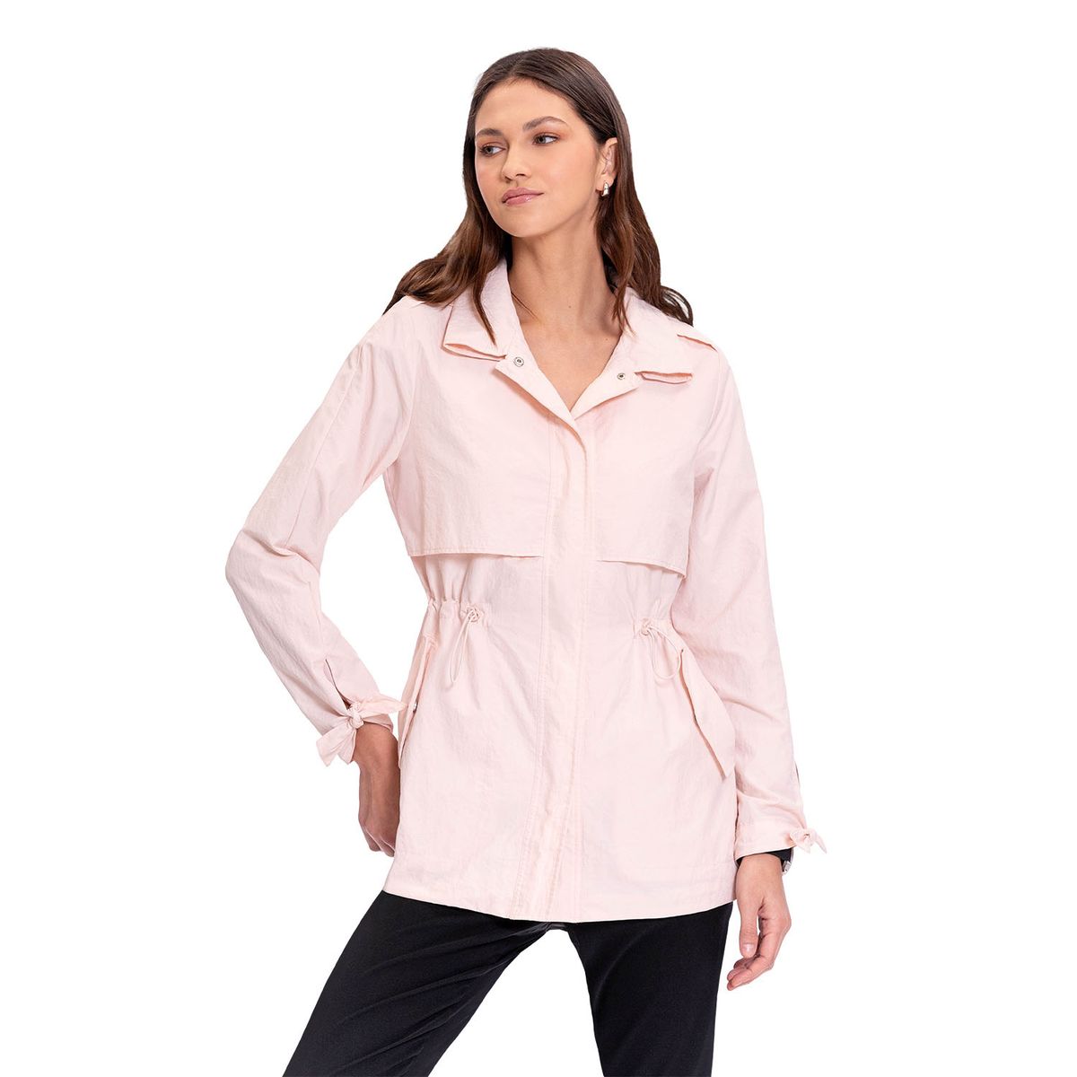 TOTTO - Chaqueta Liviana Fijack Cuello Alto Sandino Rosado Totto