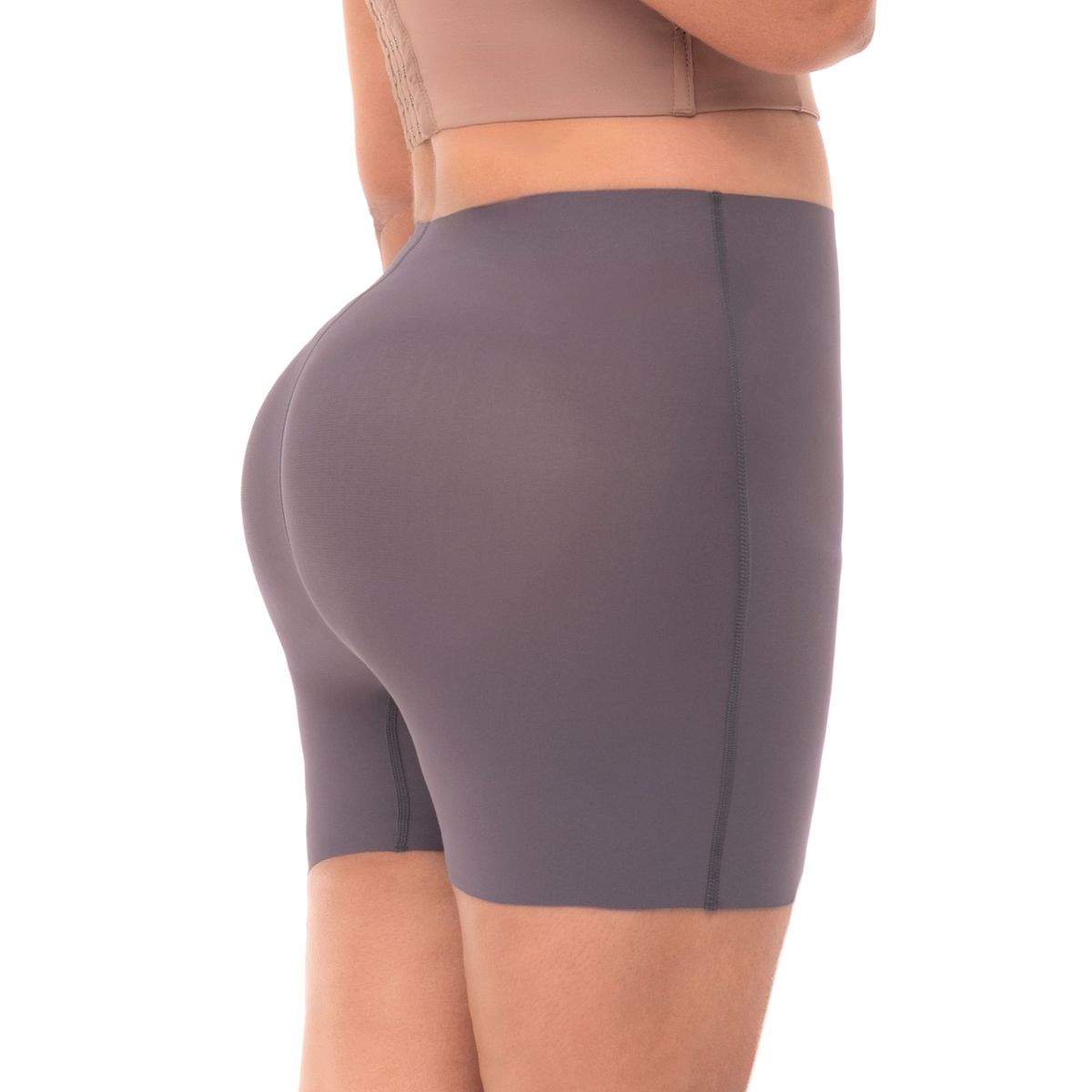 FAJATE - Short tela lisa sin costuras de control medio en abdomen y cintura con efecto invisible en piernas