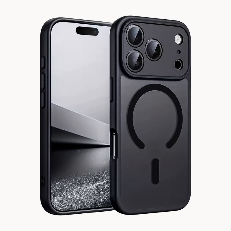 GENERICO - Funda Magsafe Minimalista y Transparente Mate con Protector de Camara para iPhone 17 Pro Max