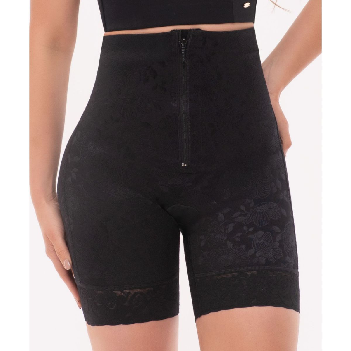 FAJATE - Short flowers luxury con realce de glúteos y moldeo abdominal
