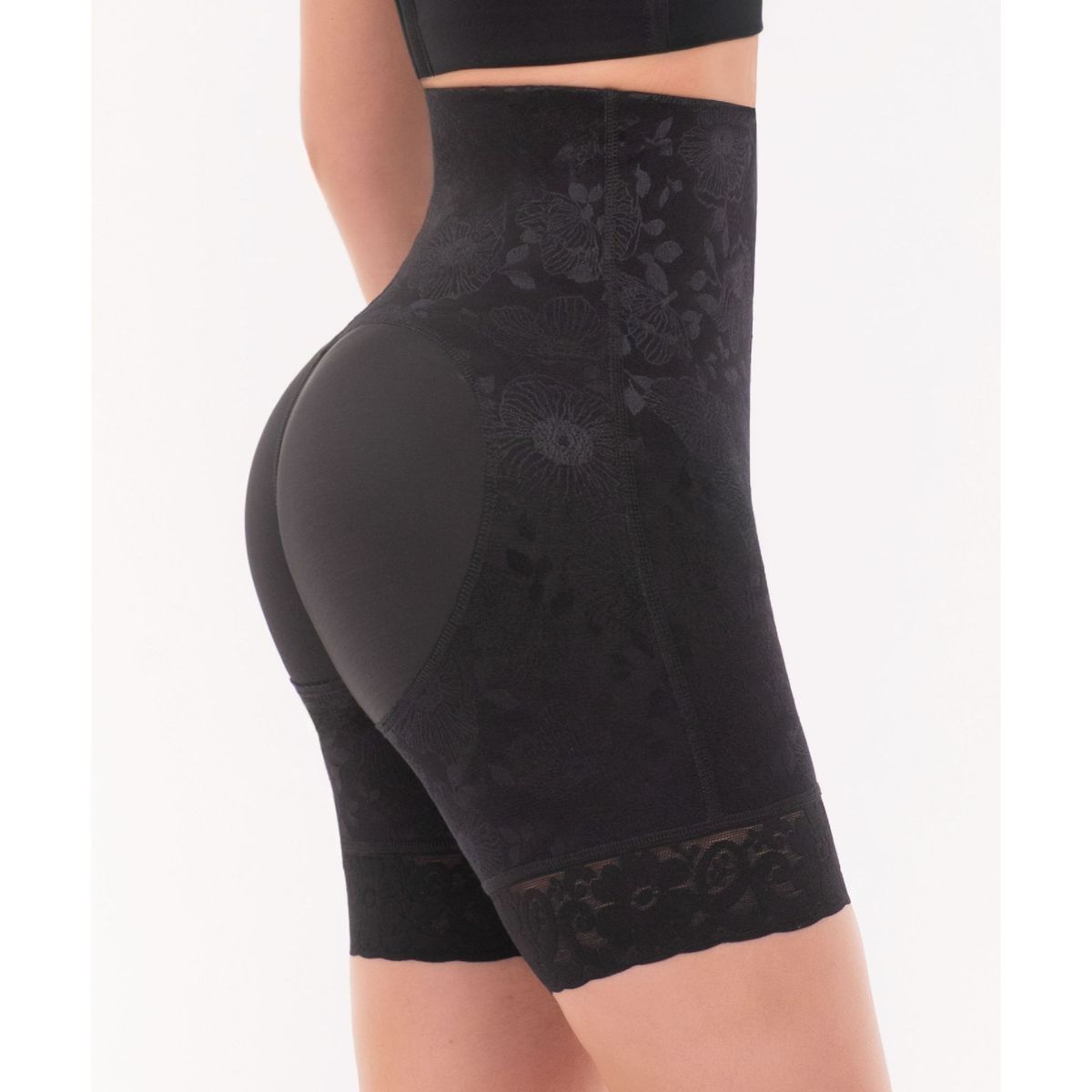 FAJATE - Short flowers luxury con realce de glúteos y moldeo abdominal