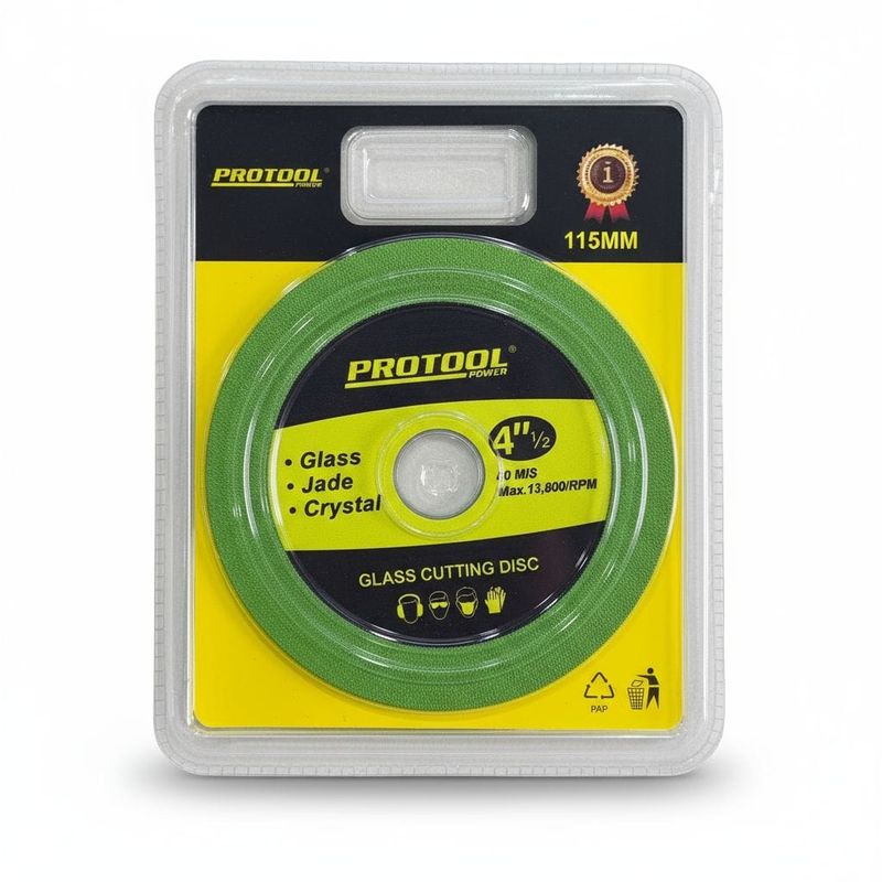 PROTOOL - Pack 3 Discos Diamantados Verdes Flc 110mm Corte Preciso Profesional Para Vidrio