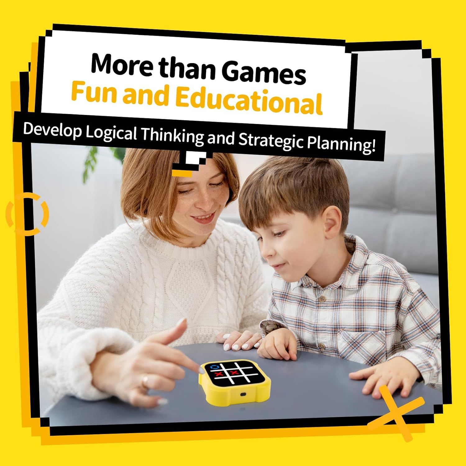 Juego Electrónico 3 En 1 Tic-Tac-Toe Bolt – Puzzle Portátil Con Memoria, 4 Modos, Para 1-4 Jugadores, Regalo +3 Años