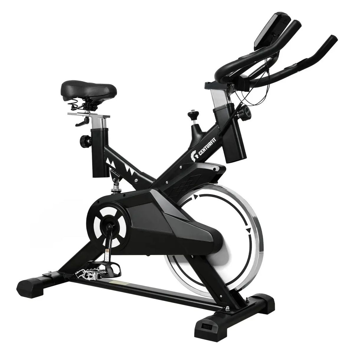 CENTURFIT - Bicicleta Spinning Ajustable 13kg Resistencia Uso Rudo Roja
