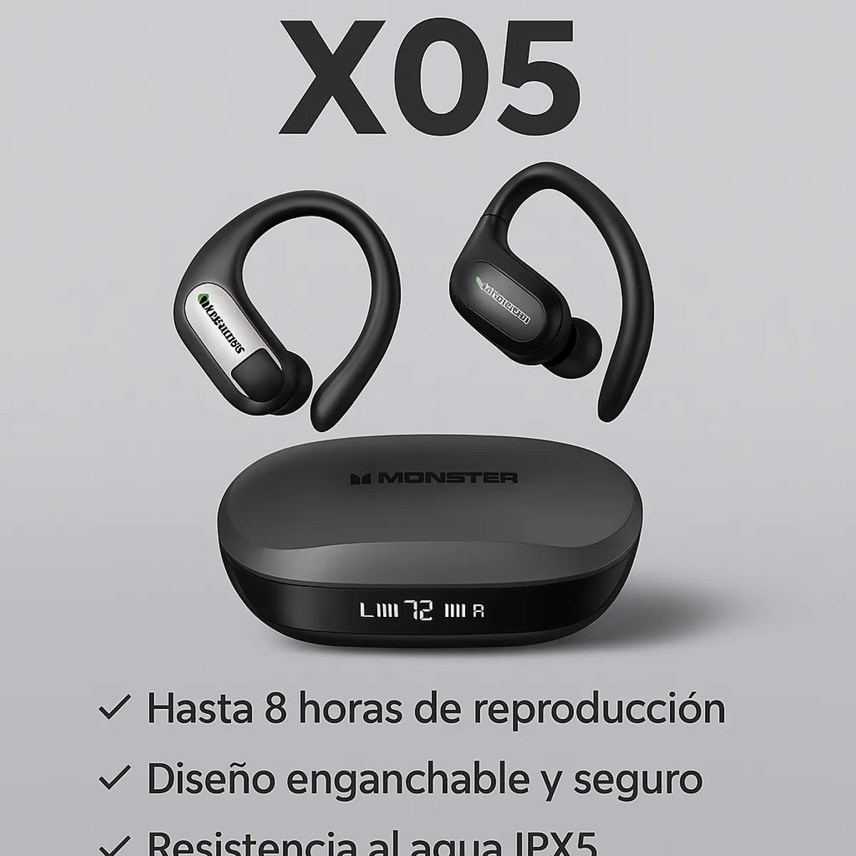 MONSTER - Audífonos Inalámbricos X05 monster bluetooth 5.3