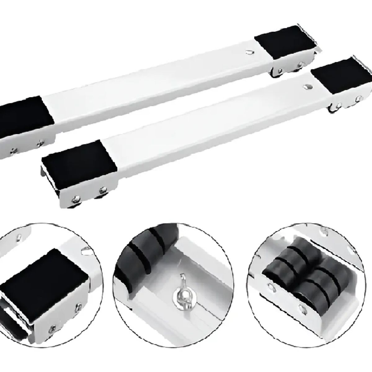 SKY - Soporte con ruedas para frigorífico estufa y lavadora Kyriios Blanco