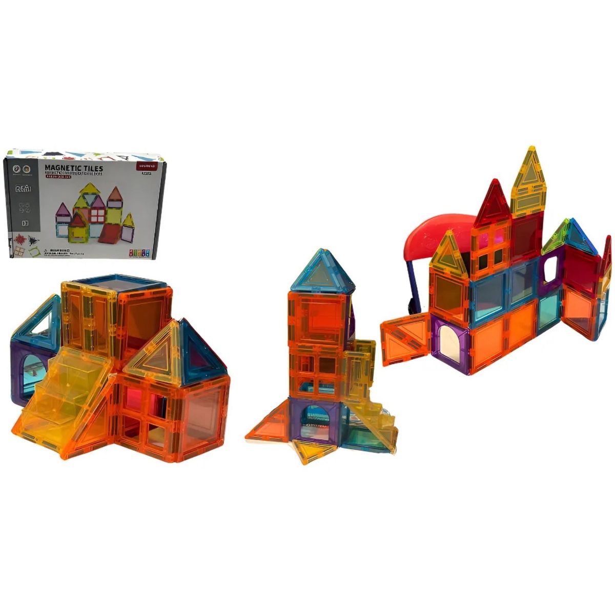 MAZUGI - Bloques Magnéticos Set Construcción Imanes Educativos 26 Pcs