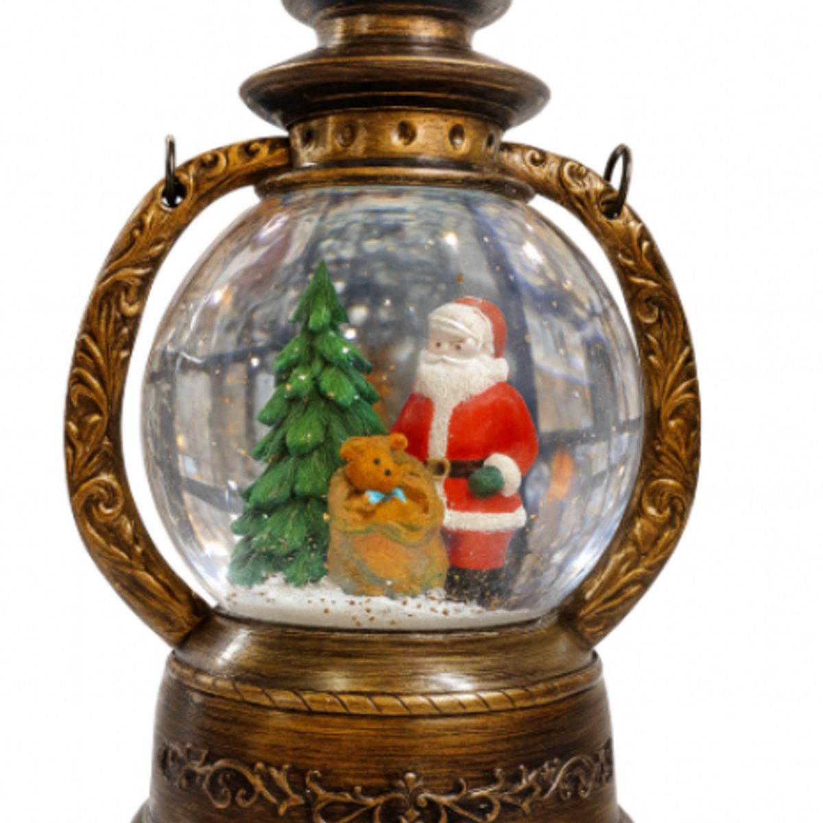 GENERICO - Esfera, Bola Navideña Decorativa con Papa Noel y Luz Con Efecto Nieve, Adorno Navideño Elegante 54