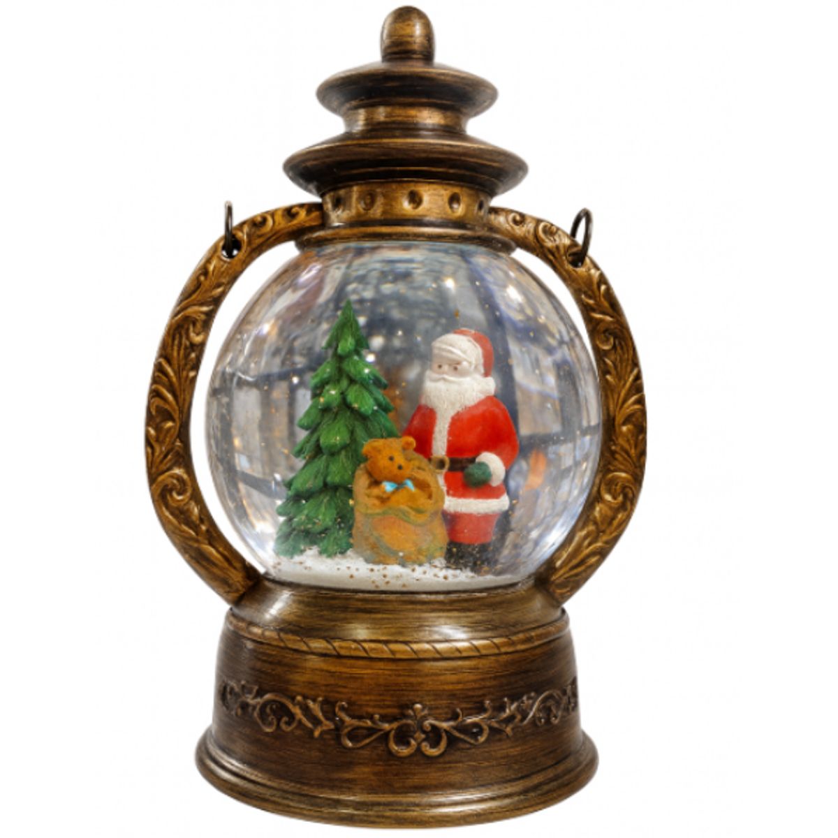 GENERICO - Esfera, Bola Navideña Decorativa con Papa Noel y Luz Con Efecto Nieve, Adorno Navideño Elegante 54