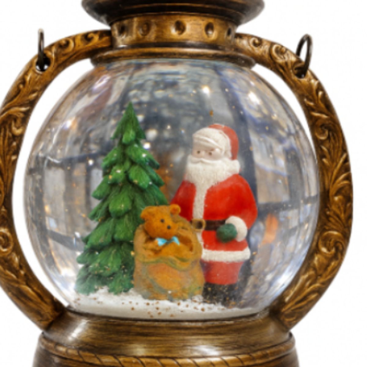 GENERICO - Esfera, Bola Navideña Decorativa con Papa Noel y Luz Con Efecto Nieve, Adorno Navideño Elegante 54