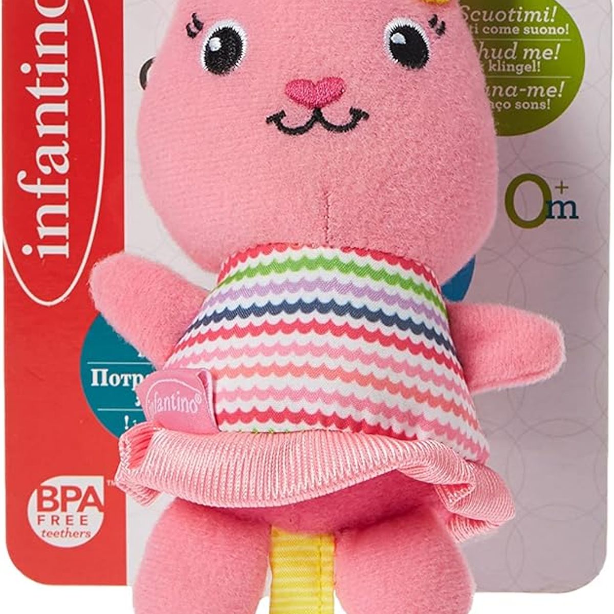 INFANTINO - Juguete Bebé Mordedor Estimulación Temprana Conejo Texturas