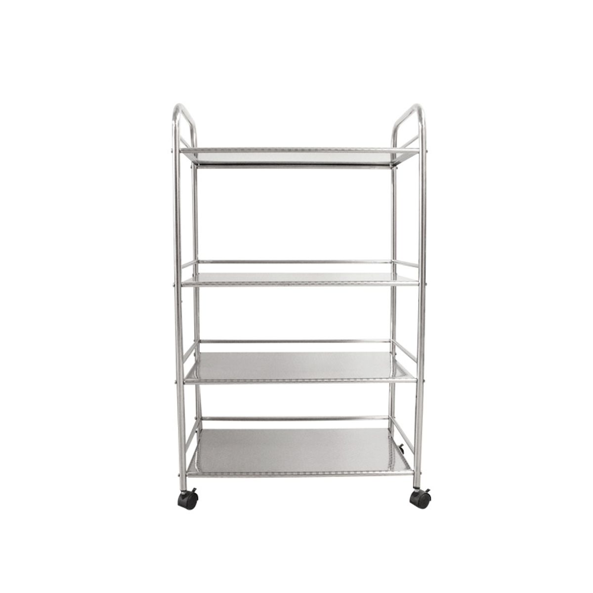 NO NO - mueble  Auxiliar 4 Entrepaños Con Rodachinas  CROMADA grande