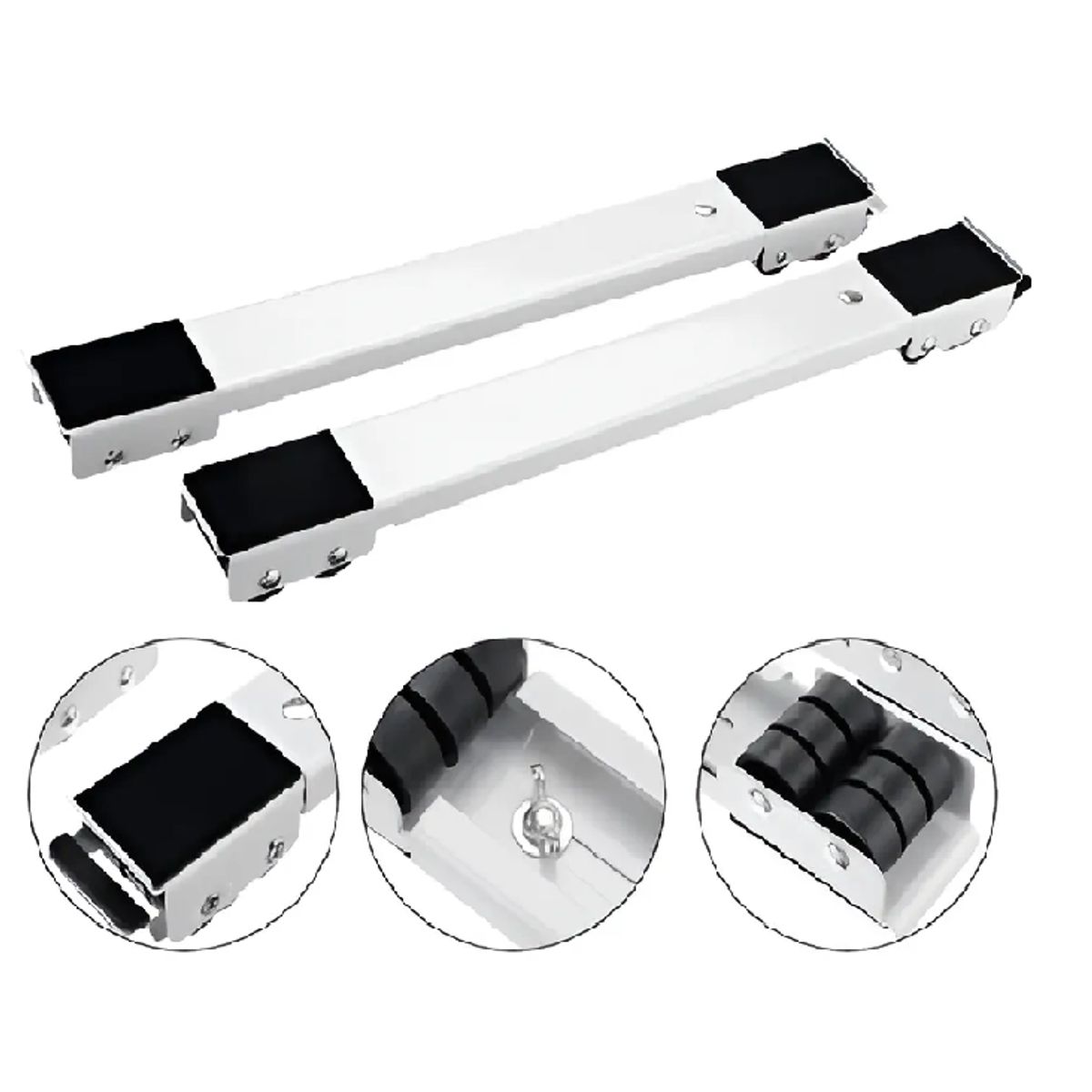 SKY - Soporte Con Ruedas Para Frigorífico Estufa Y Lavadora Kyriios Blanco