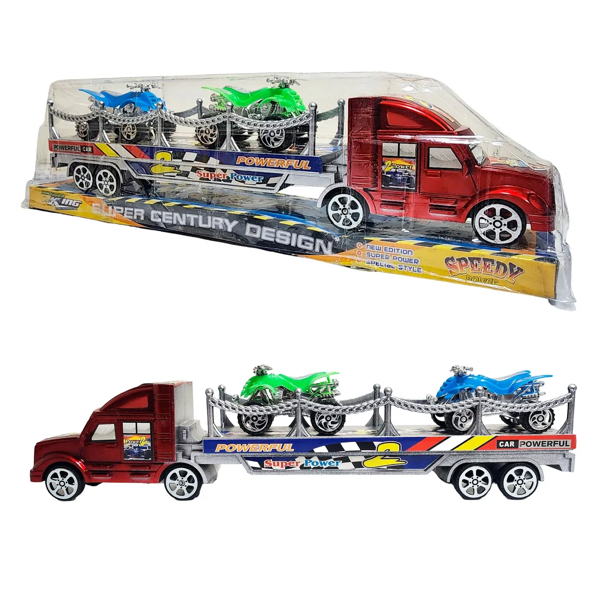 GENERICO - Camion Tractomula Cuatrimotos De Juguete Interactivo Niños