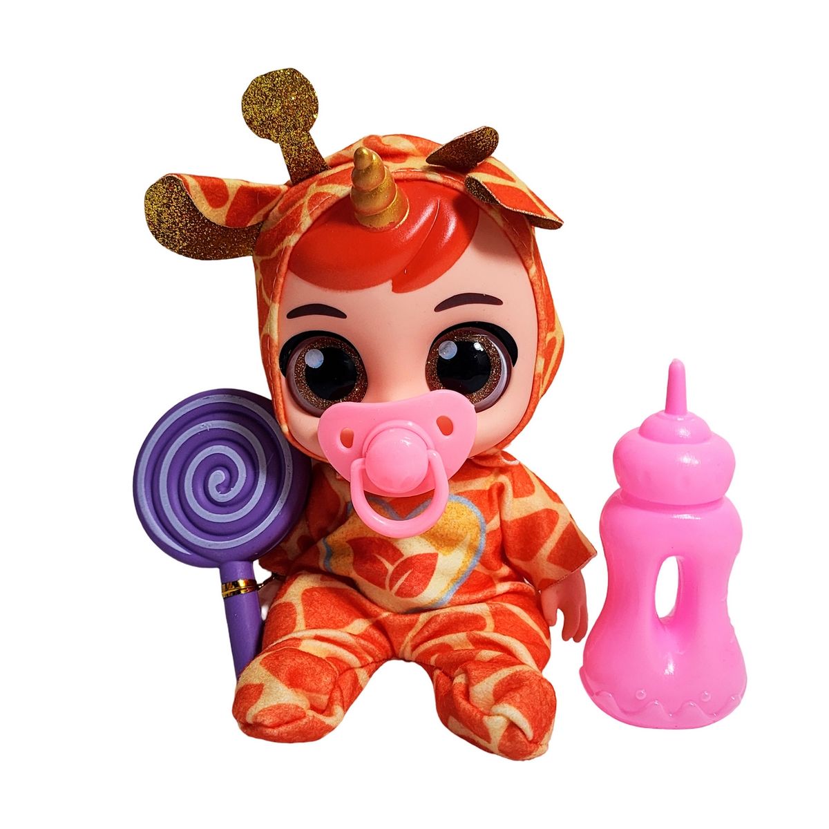 GENERICO - Muñeco Bebe Bebote Con Pijama Peluche Paleta Y Tetero