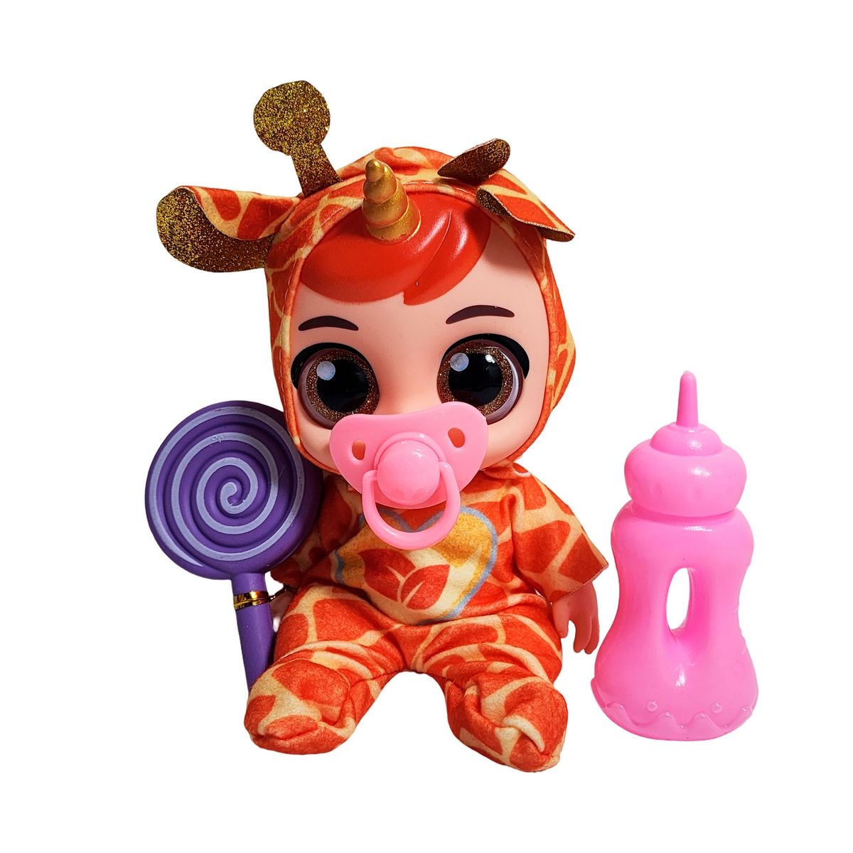 GENERICO - Muñeco Bebe Bebote Con Pijama Peluche Paleta Y Tetero