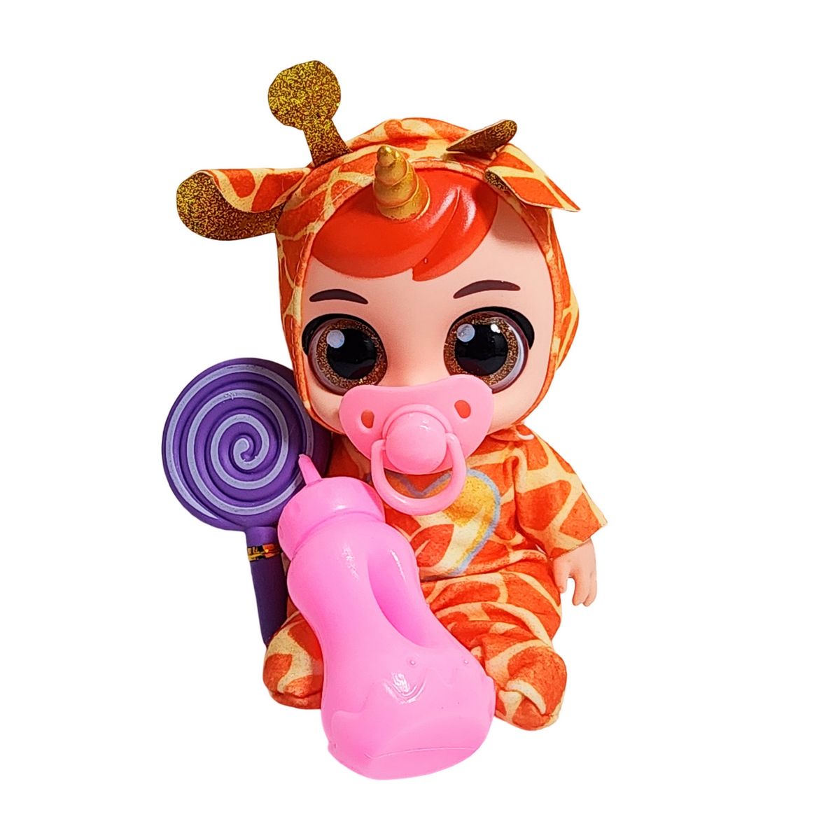 GENERICO - Muñeco Bebe Bebote Con Pijama Peluche Paleta Y Tetero