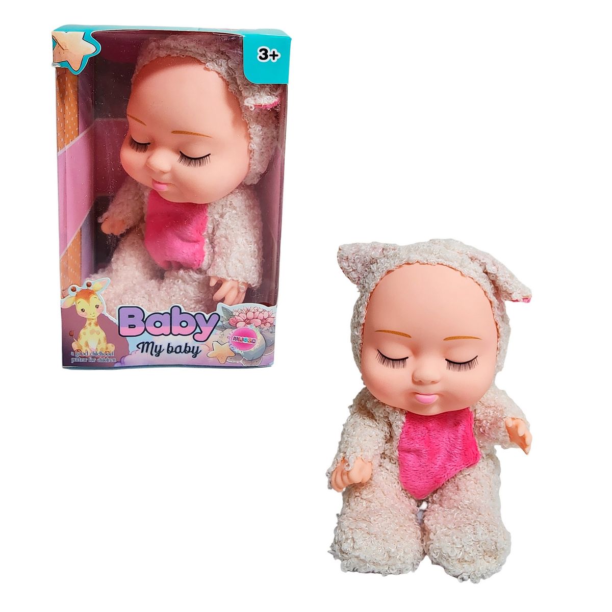 GENERICO - Muñeco Bebe Bebote Dormilon Con Pijama De Peluche Juguete