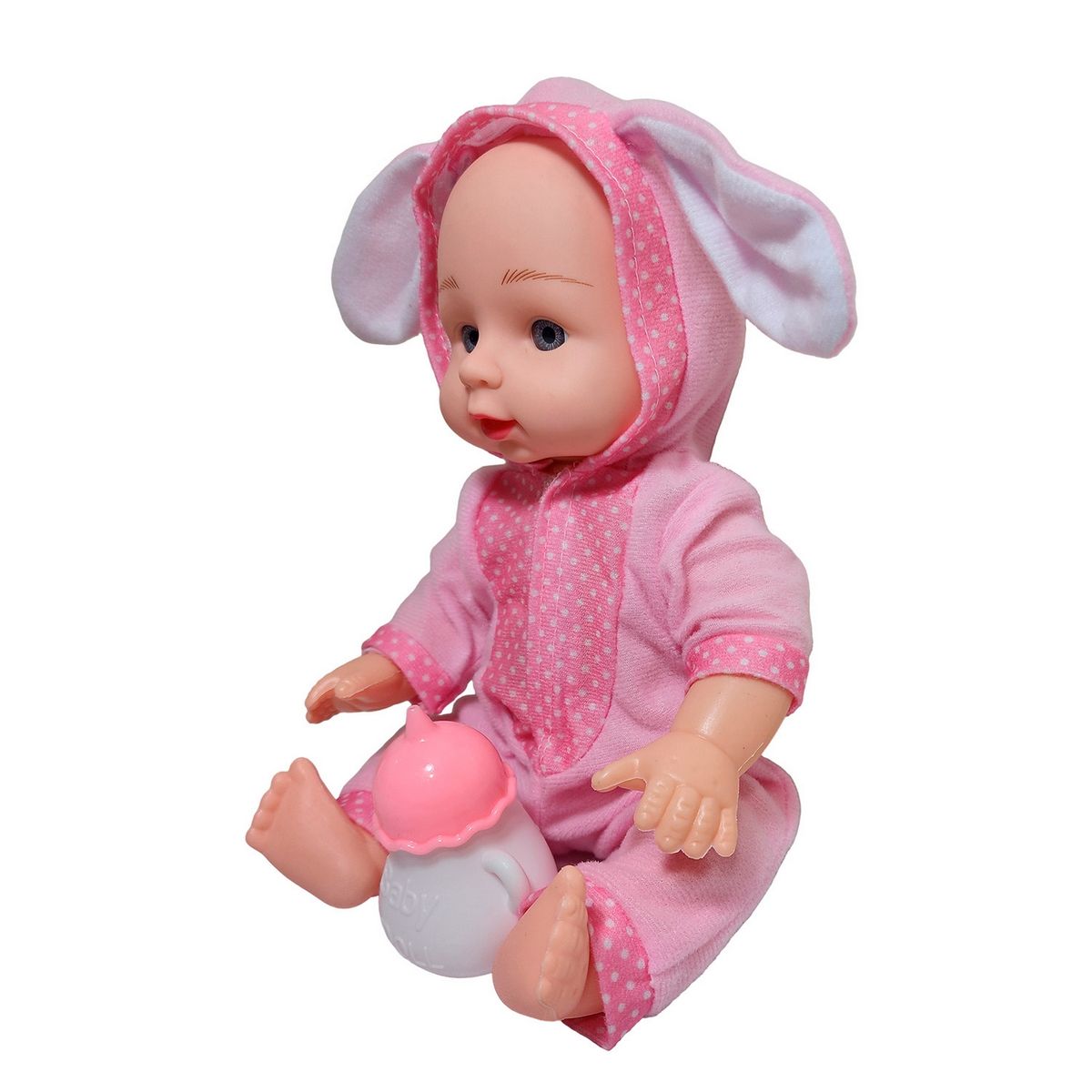 GENERICO - Muñeco Bebe Con Pijama De Animal + Tetero Juguete Niña