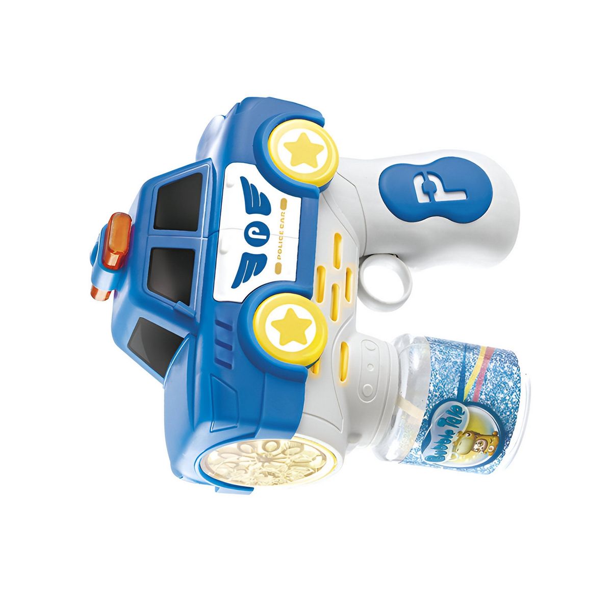 GENERICO - Pistola Burbujera Carro Policia Con Liquido De Burbujas