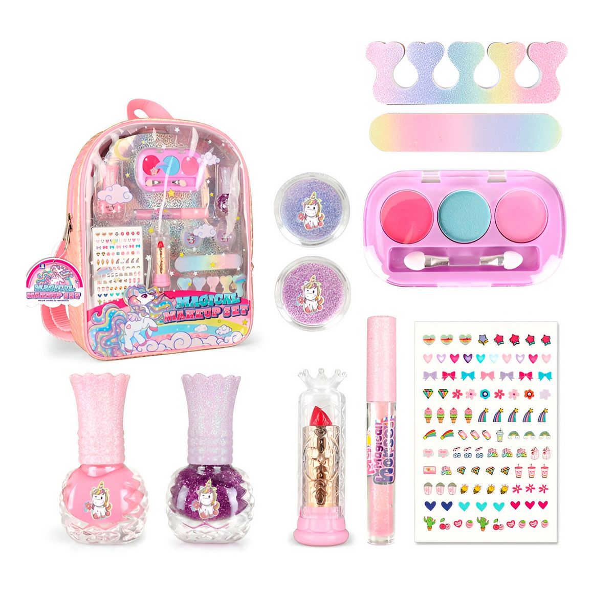 GENERICO - Maleta Kit Unicornio Maquillaje Para Niñas Juguete Esmaltes