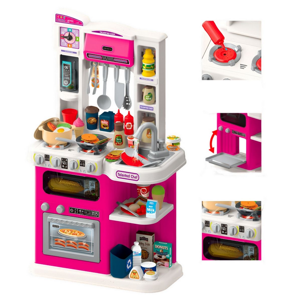 GENERICO - Cocina De Juguete Interactiva Didactica Niñas + Utencilios