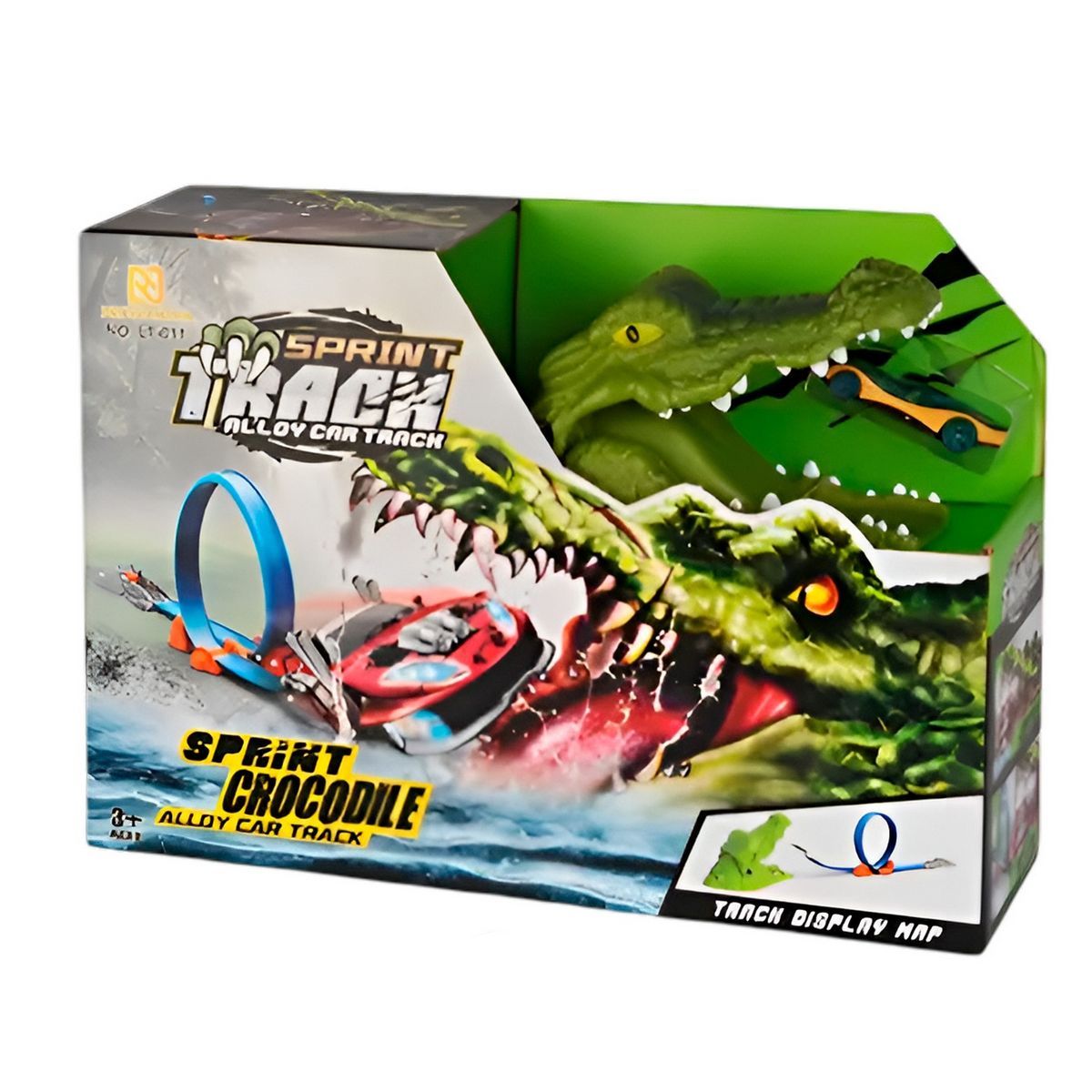GENERICO - Pista Cocodrilo Monster 360 Grado Juguete Interactivo +carro