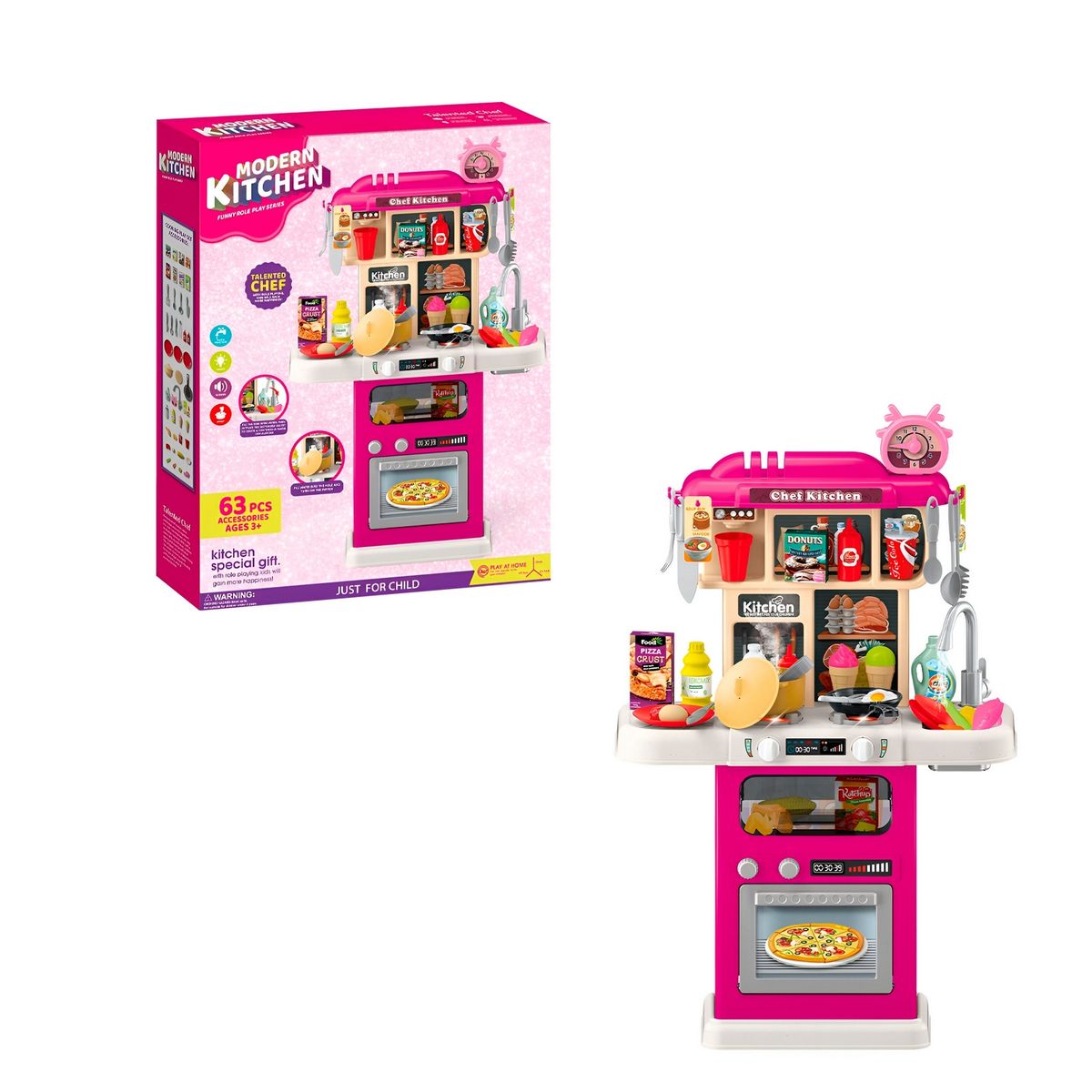 GENERICO - Cocina Juguete Interactiva Utencilios Comida De Juguete