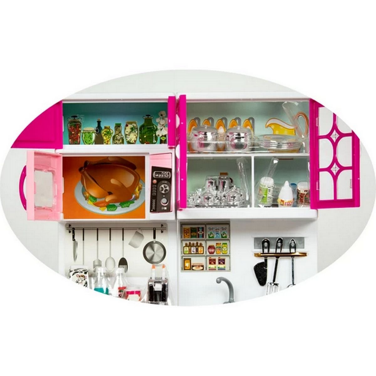 GENERICO - Cocina Muñecas Niñas Horno Luz Nevera Sonido 3 Modulos