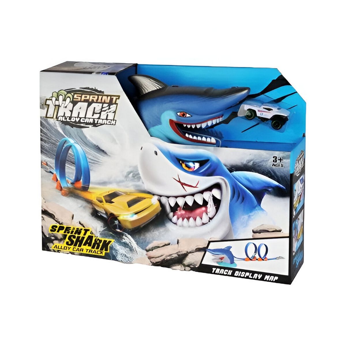 GENERICO - Pista Tiburon Monster 360 Grados Juguete Interactivo +carro