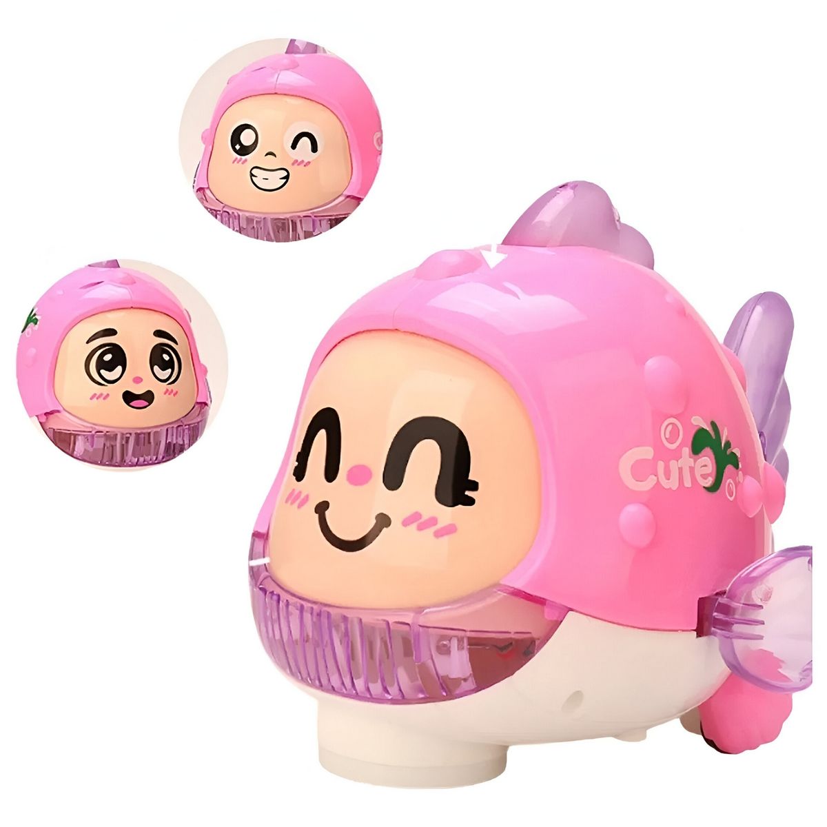 GENERICO - Pez Robot Juguete Interactivo Luces Sonido Movimiento