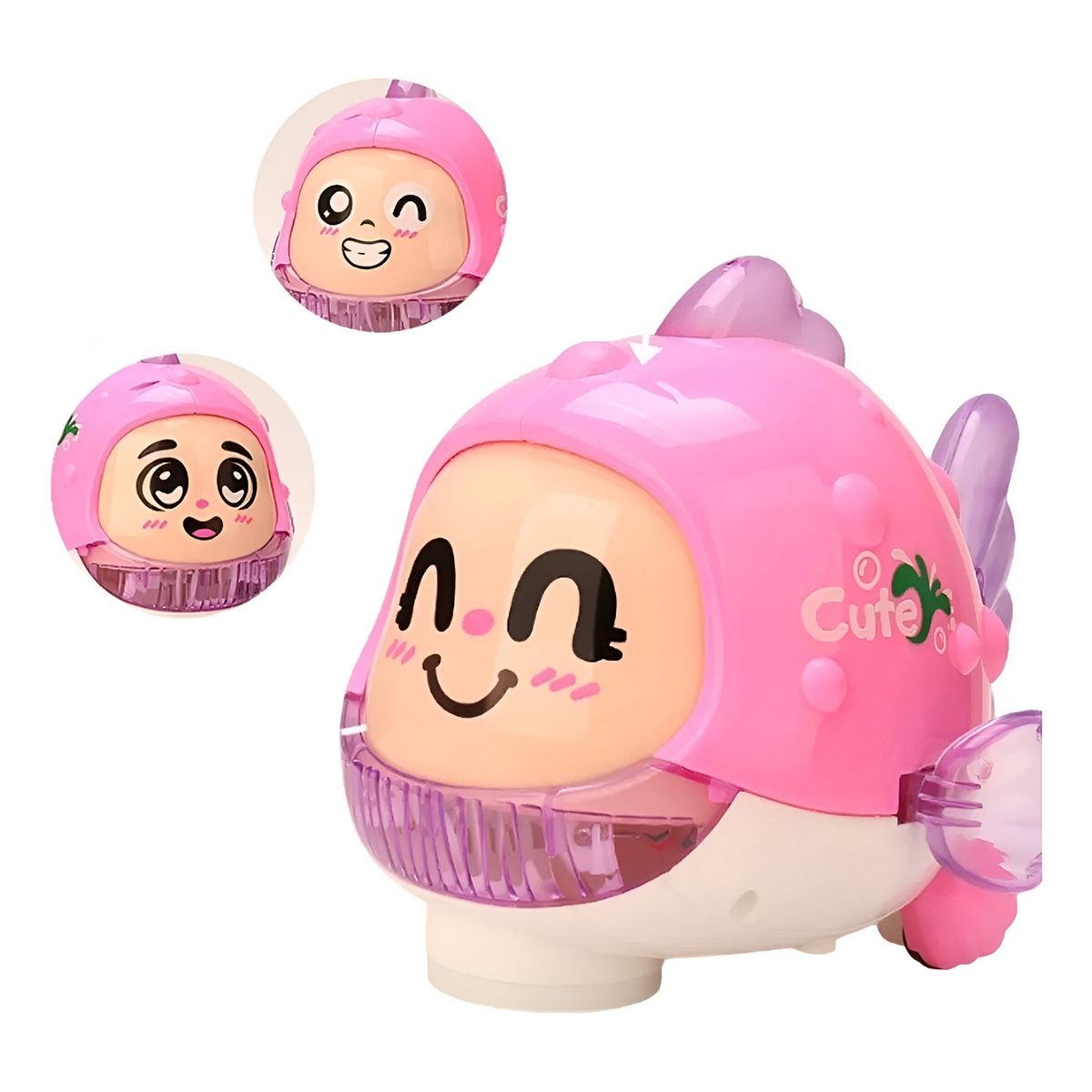 GENERICO - Pez Robot Juguete Interactivo Luces Sonido Movimiento