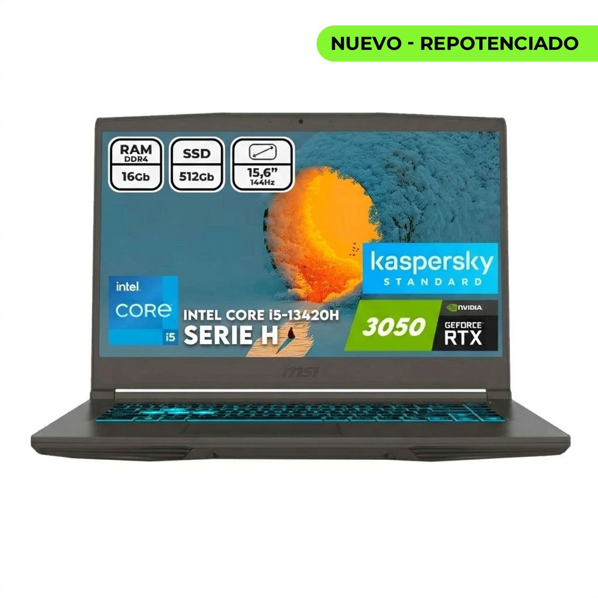MSI - Portátil Gamer Msi I5 13420h Ram 16gb Ssd 512gb Rtx 3050 Computador Portatil