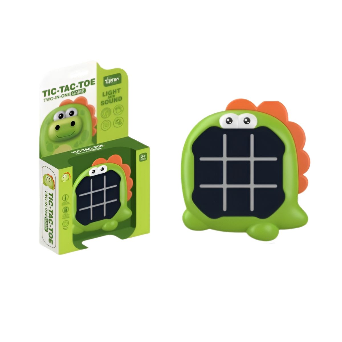 GENERICO - Juego De Mesa Triqui Tic Tact 2 En 1 Dinosaurio Estrategia