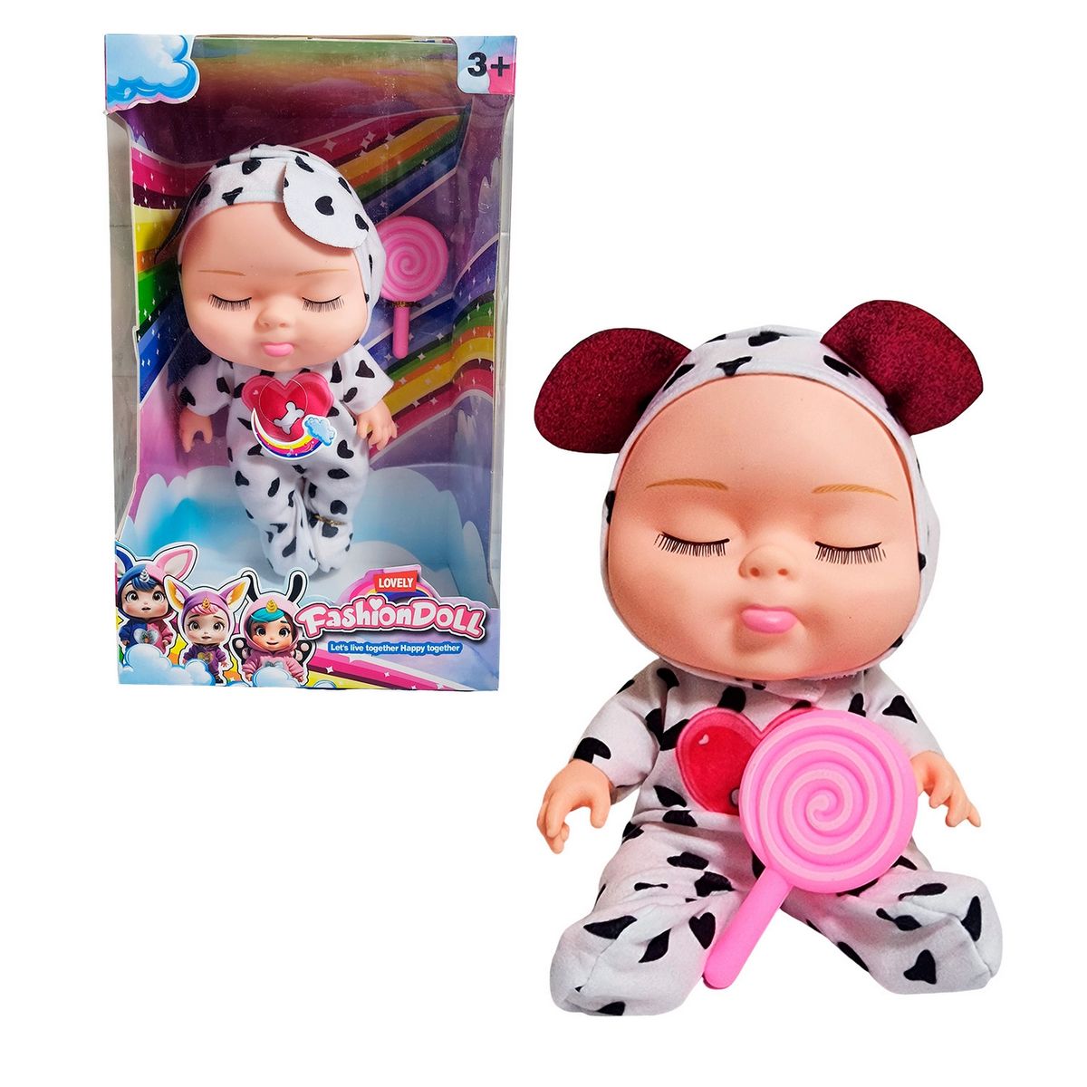 GENERICO - Muñeco Bebe Dormilon Bebote Con Paleta De Juguete Niñas