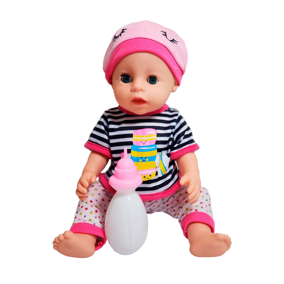 GENERICO - Muñeco Bebe Bebote Con Pijama Juguete Niña + Tetero