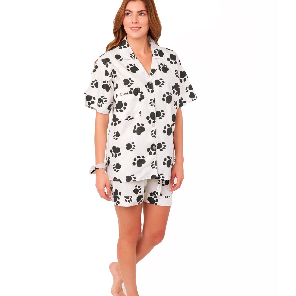 CLONHADAS - Pijama completa con pantalón corto Mujer Manga corta Clonhadas CAMILA