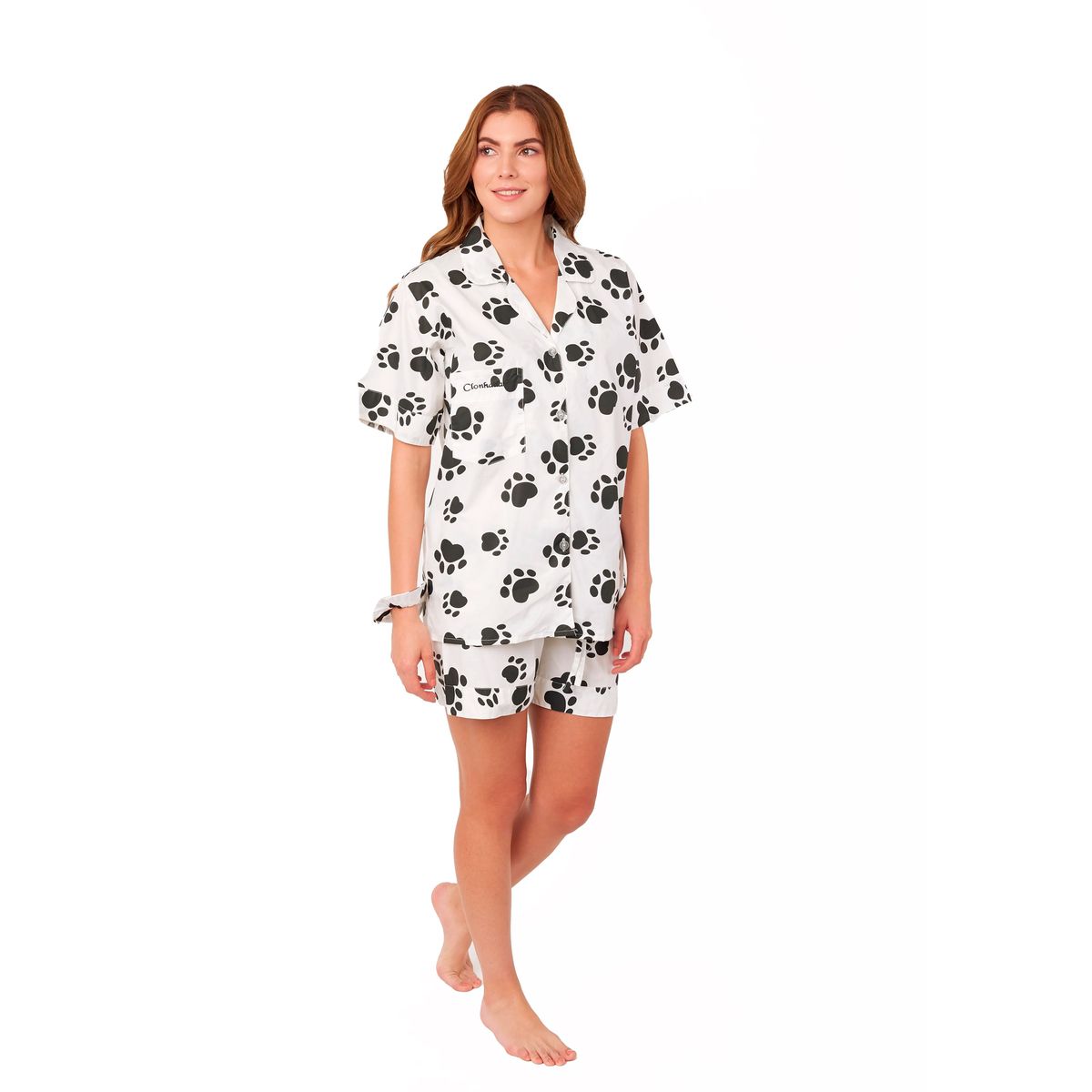 CLONHADAS - Pijama completa con pantalón corto Mujer Manga corta Clonhadas CAMILA