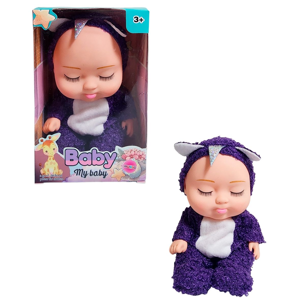 GENERICO - Muñeco Bebe Bebote Dormilon Con Pijama De Peluche Juguete