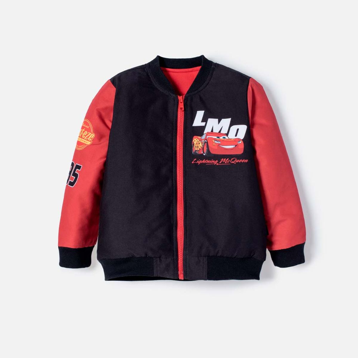 DISNEY - Chaqueta de Cars con cierre negro y rojo para niño