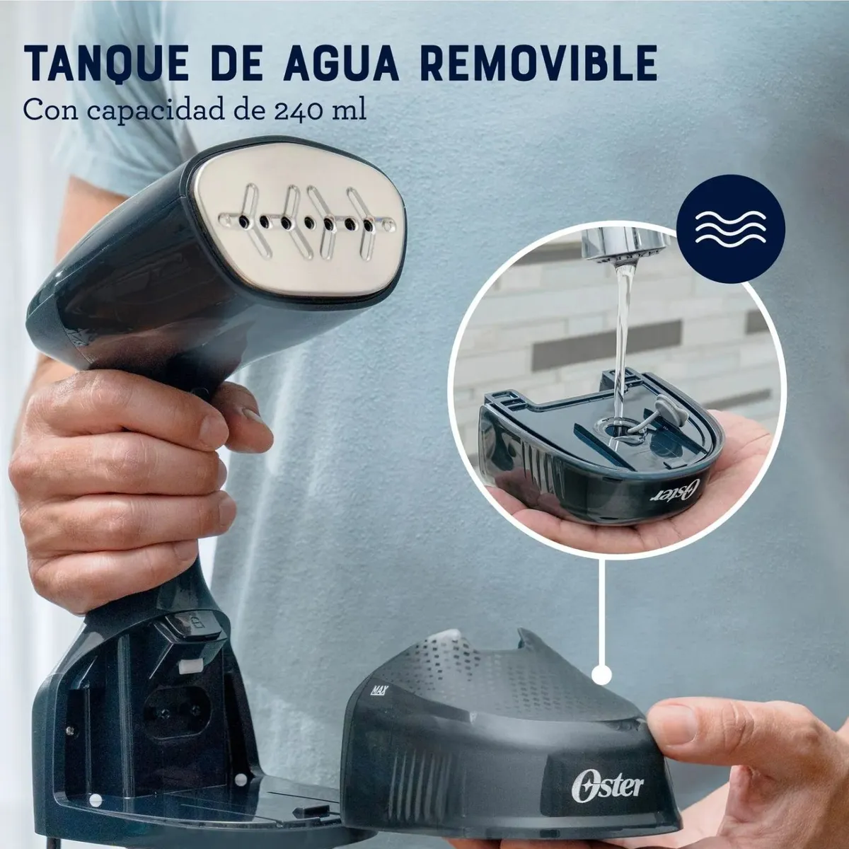 OSTER - Oster® Vaporizador de Telas Portátil Negro