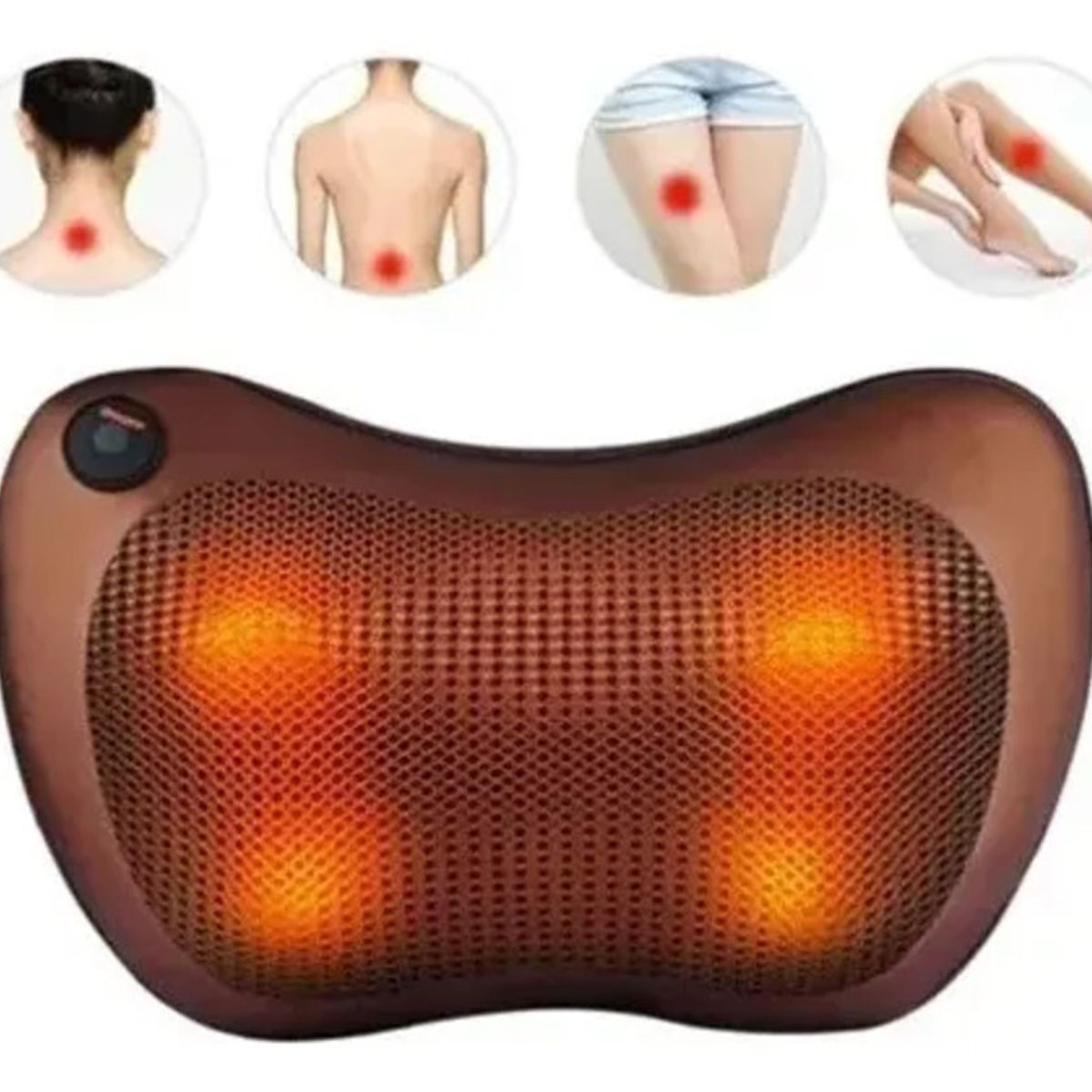 GENERICO - Masajeador Zebbris Almohada Cojín Lumbar Cuello Piernas - Beige
