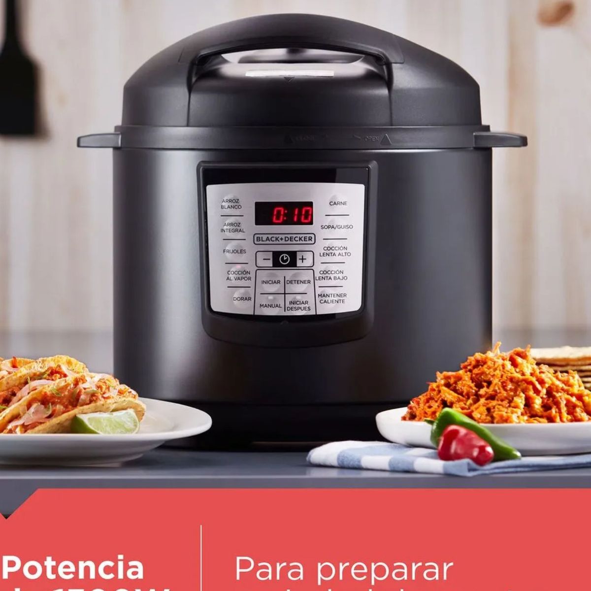 BLACK+DECKER - Olla multifunción Black+Decker 12 funciones de 5.7 L