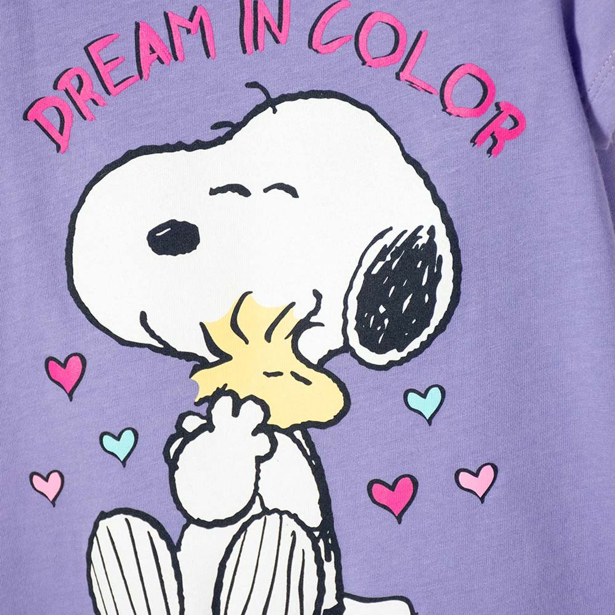 SNOOPY - Pijama de Snoopy con pantalón largo multicolor para niña 2T a 5T