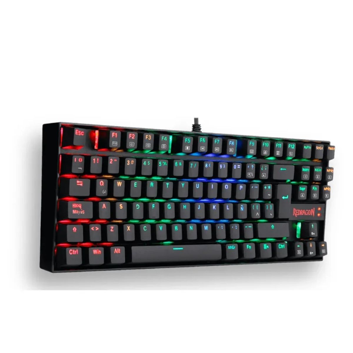 REDRAGON - TECLADO MECANICO REDRAGON KUMARA K552 RGB - 75%  SWITCH AZUL  NEGRO