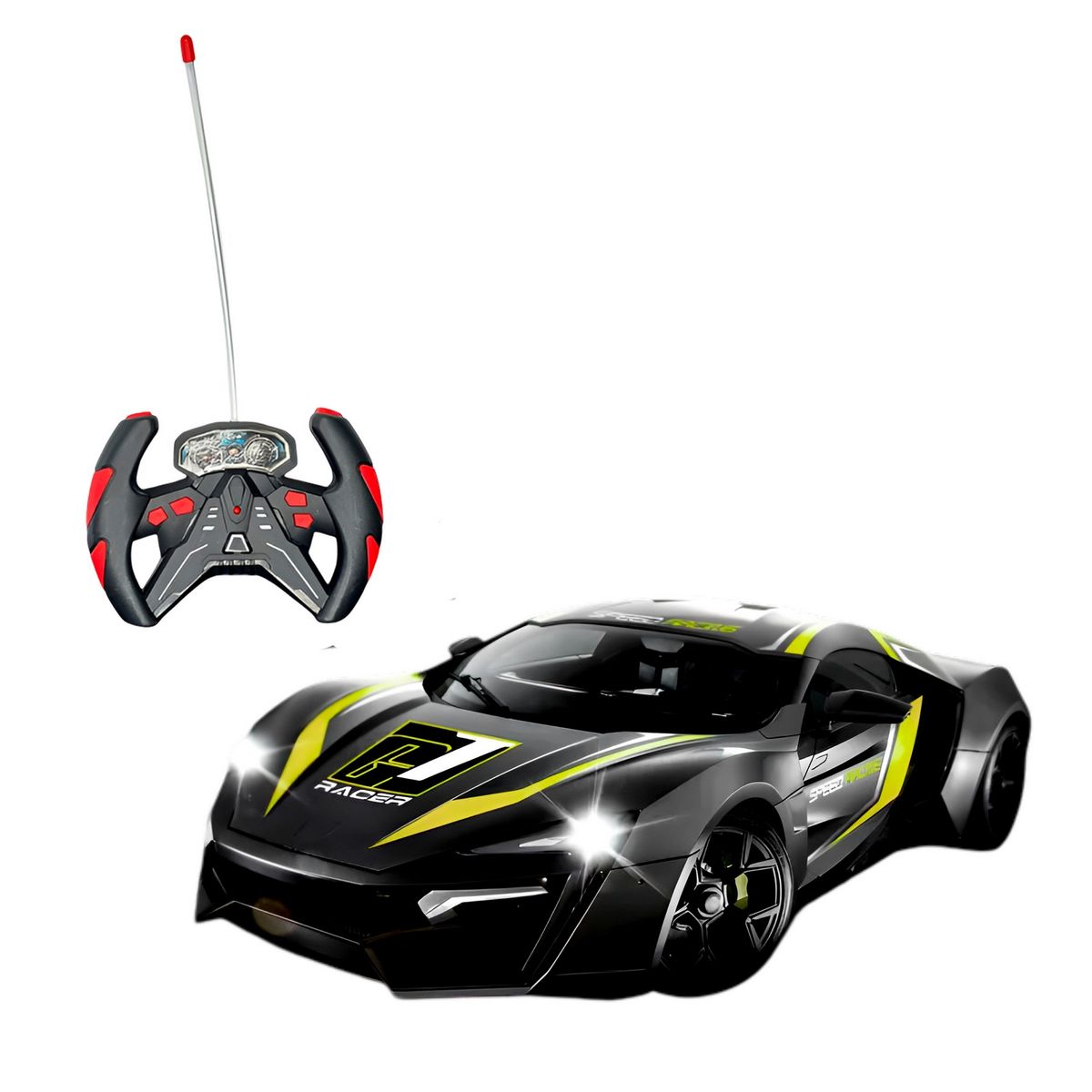 GENERICO - Carro Control Forma Timon Recargable Racing Juguete Niños