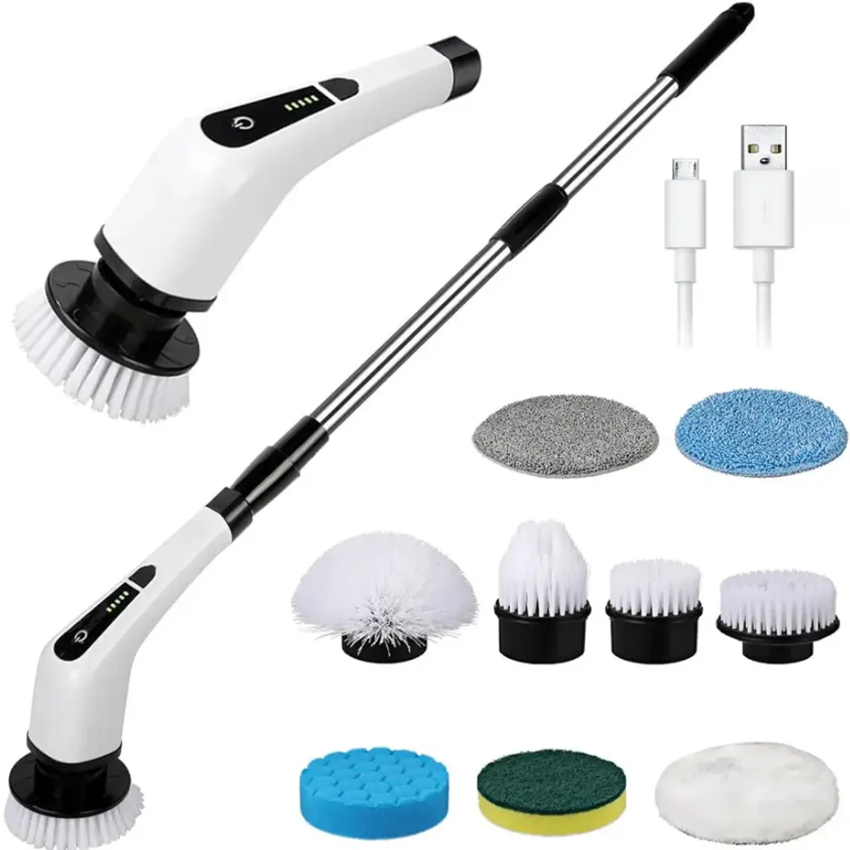 ZHOPI CO - Cepillo Electrico Giratorio 9 en 1 Para Limpieza Potente