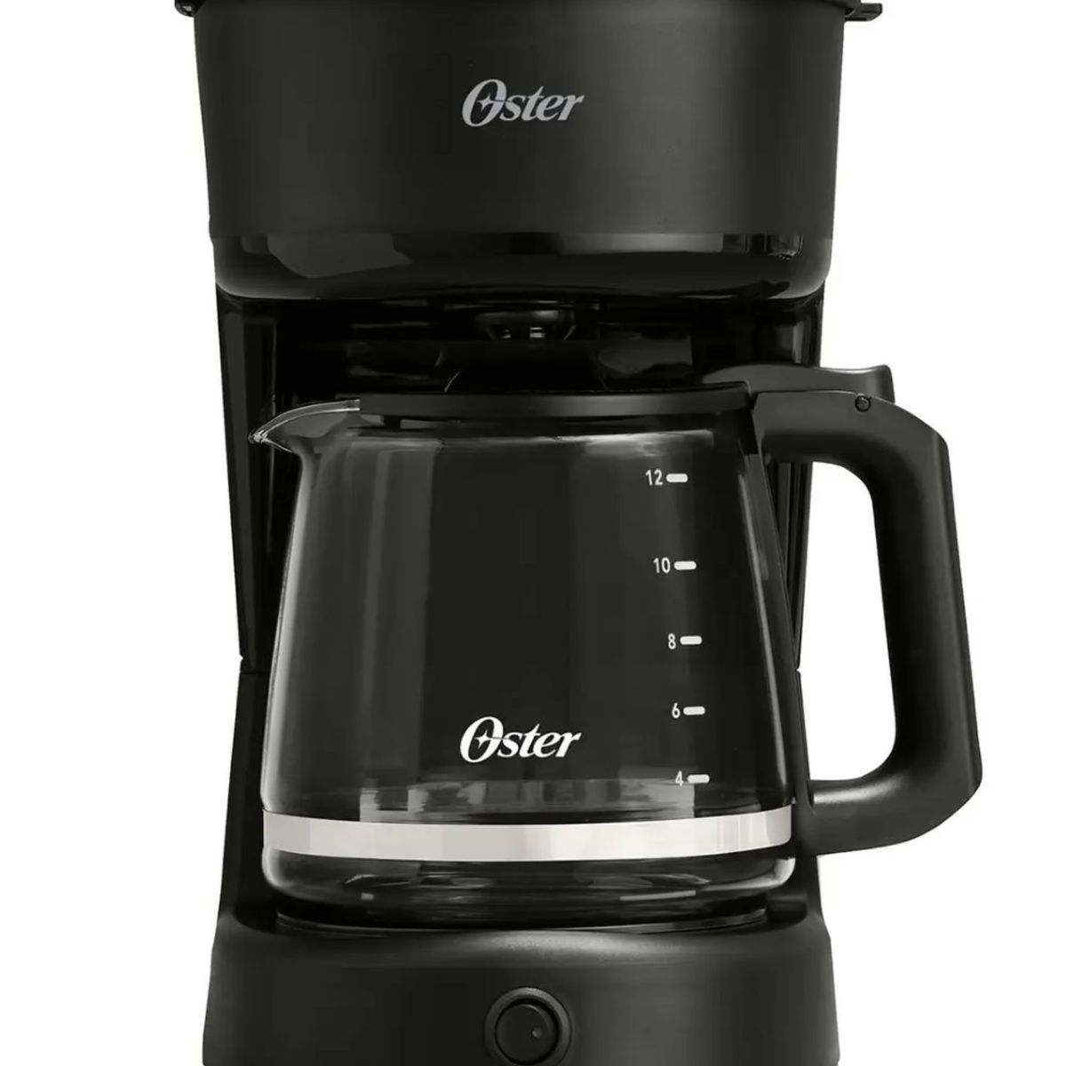 OSTER - Cafetera, 12 Tazas Oster, Botón Luz Encendido y Apagado, Función Pausa y Servir, Negro,