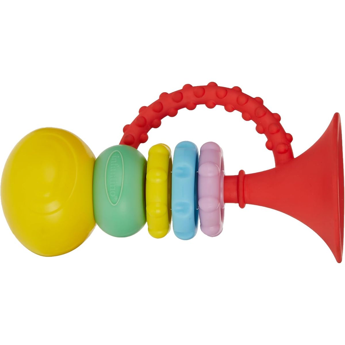INFANTINO - Juguete Trompeta Musical Bebé Sensorial Colores Y Textura